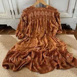 New Boho Floral Print Tunic Cotton Summer Dress